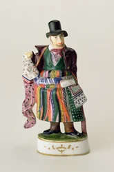 Näsdukssäljaren, Meissen figur på Johann Joachim Kandlers sätt (1706-75) (keramik)
