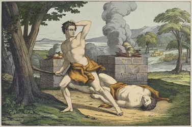 Dödandet av Abel, illustration ur 