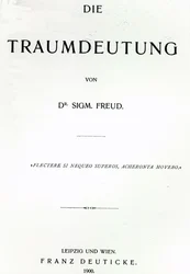 Titelsida till Die Traumdeutung av Sigmund Freud, publicerad 1899 (tryck)