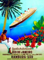 "Till Rio de Janeiro", reklamaffisch för Hamburgs södra linje