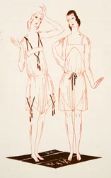 Underkläder från Styl, publ.1922 (pochoirtryck)