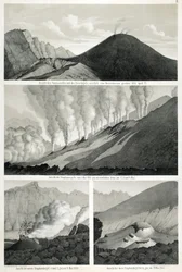 Utsikt över berget Somma och berget Vesuvius, sett från väster från observatoriet, 27 april 1855
