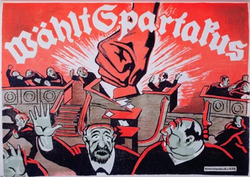 Rösta på Spartacus, valaffisch för Spartakusförbundet, 1918