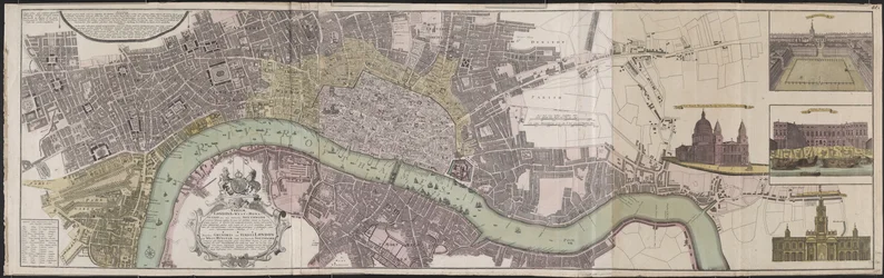 Städerna London och West-Monster och förorterna till Southwark