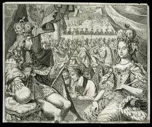 William III (1650-1702) och Mary II (1662-94) kung och drottning av Storbritannien och Irland från 1689, ca 1689