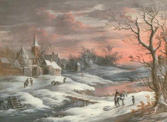 Vinterlandskap (gouache)