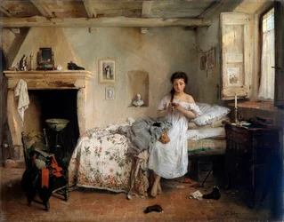 Sorglig aning - olja på duk