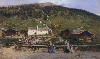 Saint Catherine in Valfurva, av Gerolamo Induno (1825-1890)