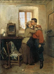 The Departure of the Garibaldino, av Gerolamo Induno