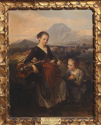 The Woman Playing the Hurdy Gurdy, av Gerolamo Induno