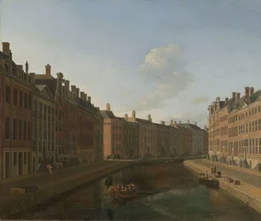 Vy över Golden Bend i Herengracht från öster