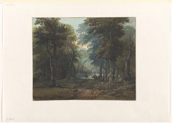 Jägare i en skog