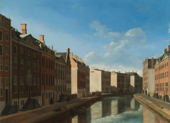 Utsikt över Golden Bend i Herengracht Utsikt över Golden Bend i Herengracht från öster