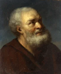 A Saint, ca 1650-1700 (olja på panel)