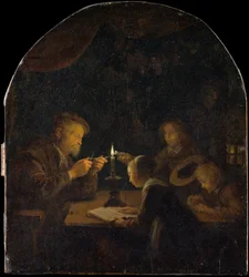 En kvällsskola, ca. 1655-57.