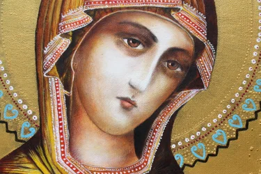 Mary, detalj 3, 2001 (sand och akryl på duk)
