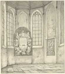 Tomb av Anthony Pieterson i kyrkan i Monster