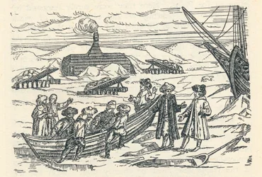 Barents in the Arctic: Hut wherein we wintered, 1598, 1912