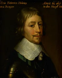 Porträtt av Frederik Hendrik prins av Oranien, ca 1653 (olja på pannå)