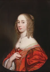 Porträtt av en adelsdam, halvfigur, 1649