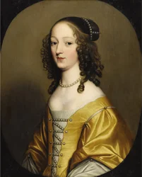 Elisabeth de Boheme - Elizabeth Stuart (1596-1662), drottning av Böhmen, av Honthorst, Gerrit, van (1590-1656). Olja på trä. Mått: 72,3x57,7 cm. Privat samling