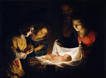Tillbedjan av Kristusbarnet, cirka 1620