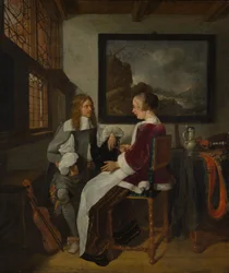 Sentimental konversation, tidigt 1660-tal.