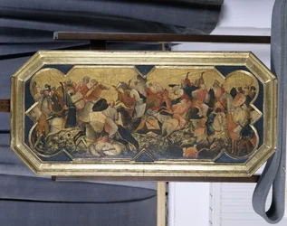 Stridsscen med östliga riddare, ca 1425 (tempera på poppelträ)