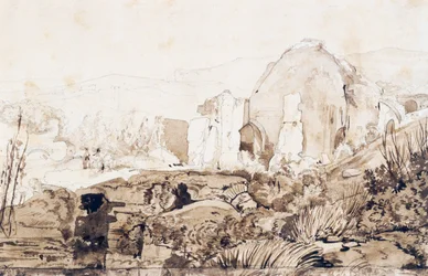 Dianatemplet i Baia, ca 1844