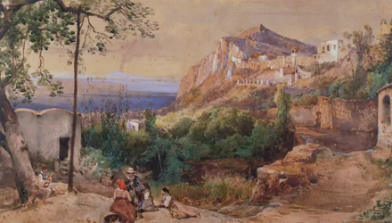 Utsikt över Capri (akvareller och tempera)