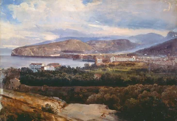 Utsikt över Sorrento, av Giacinto Gigante, tempera på papper