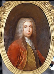 Porträtt av en gentleman. 1700-talet. Målning av Giacomo Ceruti kallad Pyochetto (1724? -?). Museo del Castello, Milano.