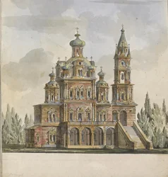 Projekt för Theotokos-kyrkan på Pokrovkagatan i Moskva