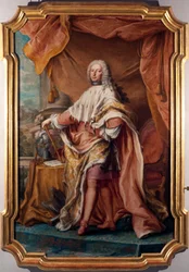 Porträtt av genernas doge Gian Francesco II Brignole Sale (Brignole-Sale) (1695-1748) Målning av Jacopo (o Giacomo) Antonio Boni (1688-1766) 1747-1748 Sön. 266x179 cm Genes, Musei (ex di Strada Nuova) Röda palatset)