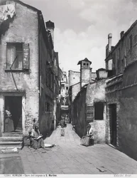 Venedig, Calle dellAngiolo i San Martino, ca 1890
