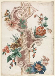 Vertikalt dekorativt blomband, 1773.