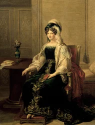 Porträtt av prinsessan Marianne av Sachsen, fru till prins Paluzzo Altieri, målning av Giacomo Conca (1787-1852)