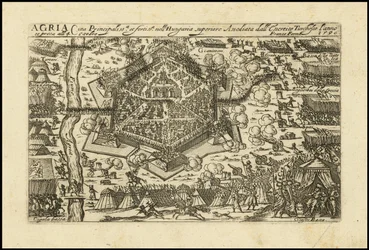Agria - Huvudstad och befäst stad i övre Ungern Belägrad av den turkiska Cyssereite år 1596