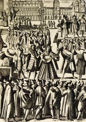 Charlataner på Markusplatsen i Venedig