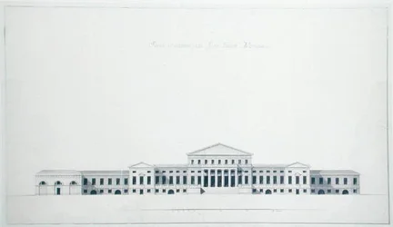 Planera för prins Youssoupovs residens vid floden Fontanka, St. Petersburg (sett från trädgårdssidan)