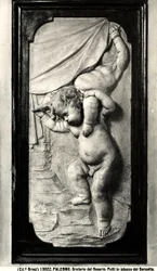 Två putti (gips)