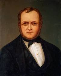 Porträtt av den italienske politikern Camillo Benso greve av Cavour (1810-1861) Målning av Giacomo Ulisse Borzino (1800-talet) 1800-talet sön. 60x48,5 cm Genes, Museo del Risorgimento, inv. 734