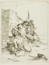 Satyrfamiljen med obelisken, från Scherzi