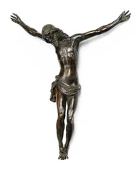 Figur av den korsfäste Kristus, gjuten efter en modell av Giambologna, tillskriven Antonio Susini och verkstad, ca 1580-1600