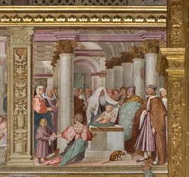 Central Nave, Fifth North Span, Presentation vid templet, Gian Francesco Bembo