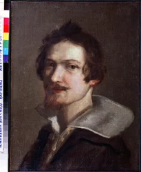 ""Självporträtt"" Målning av Gianlorenzo Bernini, känd som Bernini (1598-1680) cirka 1630 Serpukhov, State Museum of History and Art