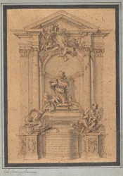 Entwurf für das Grabdenkmal eines Offiziers