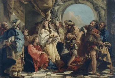 Kristus och kvinnan som begått äktenskapsbrott (olja på duk)