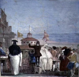 Den nya världen, från "Foresteria" (gästhus) 1757 (fresco)