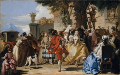 En dans på landet, ca 1755